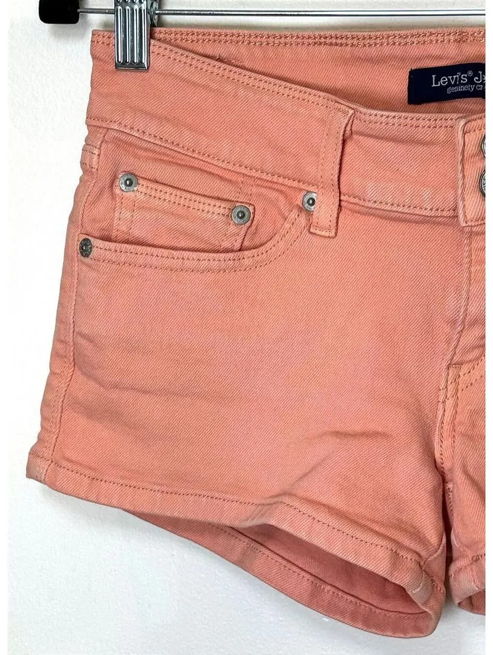 Levi’s - Coral Pink Low-Rise Denim Shorts - Size 5